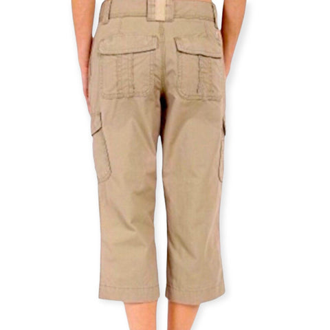 Women's Mid Rise Relax Fit Cargo Capri Crop Pants Carhartt Size 8 &10 - Wild Time Fashion